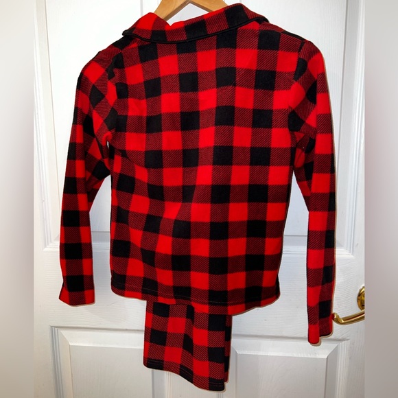 Boy’s Flannel Pajamas Checkered black and red Size 8 - Picture 2 of 2